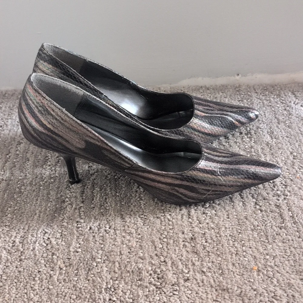 Multi Python Striped Heels - Picture 2 of 5
